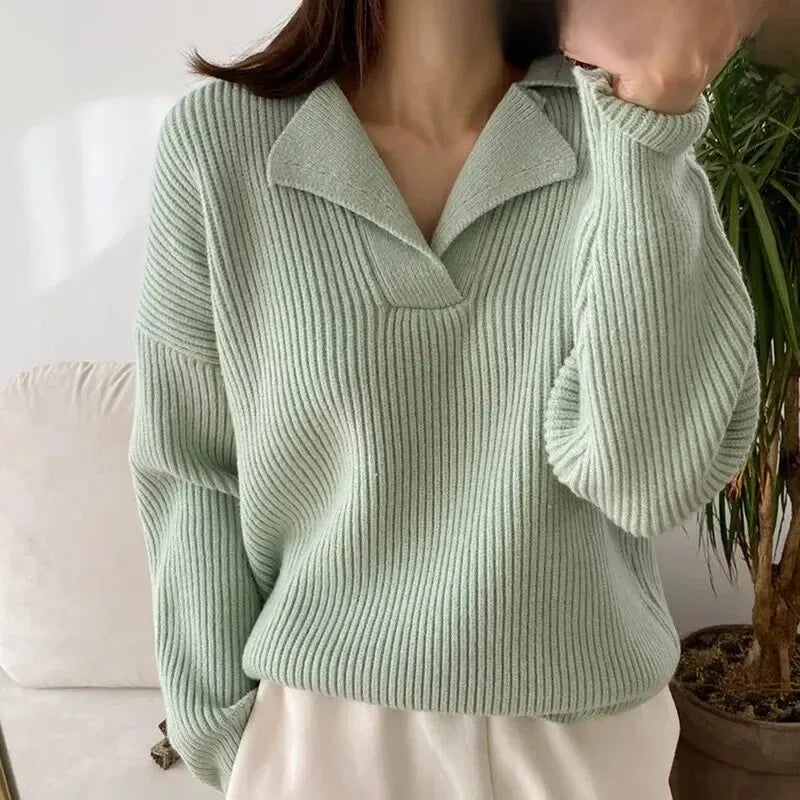 Lässiger Strickpullover für Frauen - Yuliya