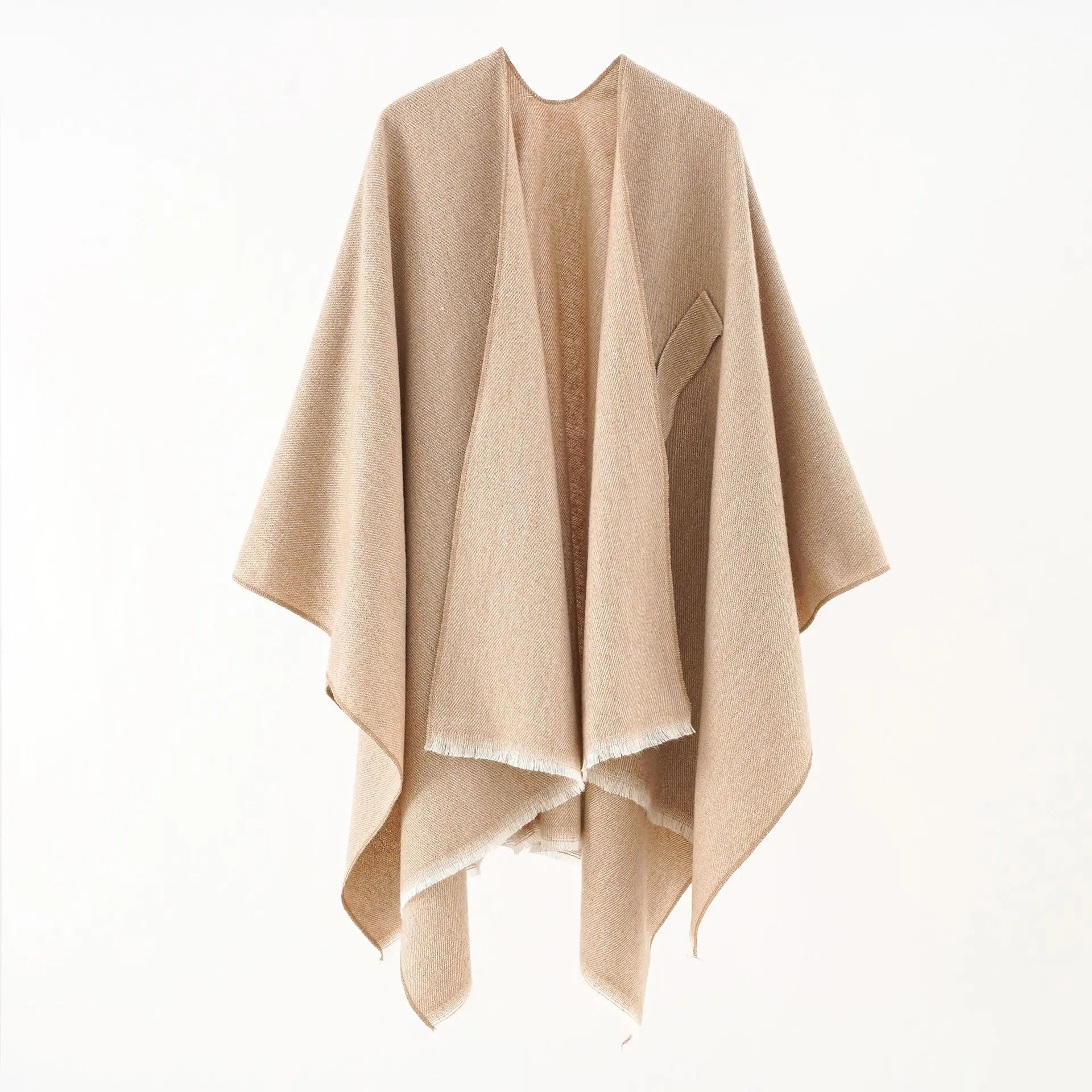Mia Kaschmir Poncho | Poncho retrò con elegante nastro in 10 colori