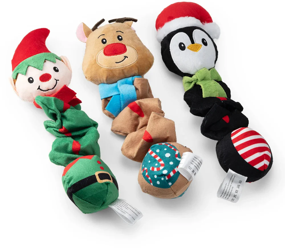 Schattige kerst elf pinguïn piepend hondenspeeltje voor puppy's 0