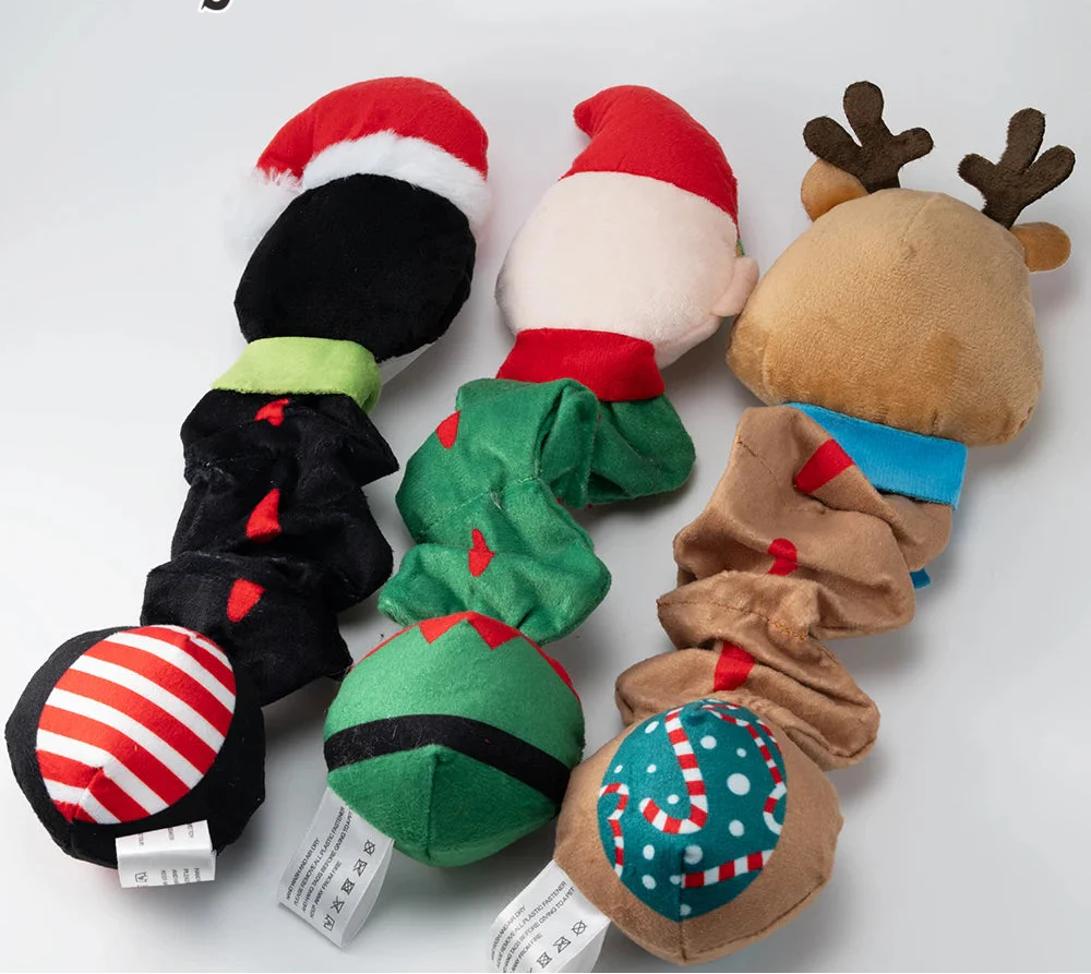 Schattige kerst elf pinguïn piepend hondenspeeltje voor puppy's 3