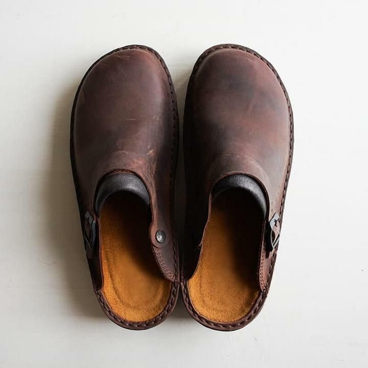 Elegante Unisex-Lederpantoffeln mit Komfortsohle für Alltag & Zuhause