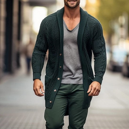 Strukturierte Strickjacke mit Knöpfen - Ronan