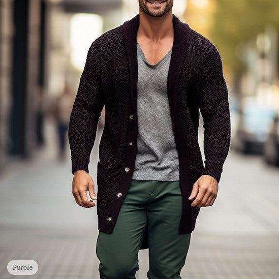 Strukturierte Strickjacke mit Knöpfen - Ronan