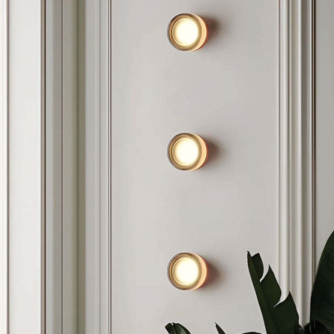 DimpleGlow – Kompakte LED-Wandleuchte – Modernes Acryl & Aluminium Design