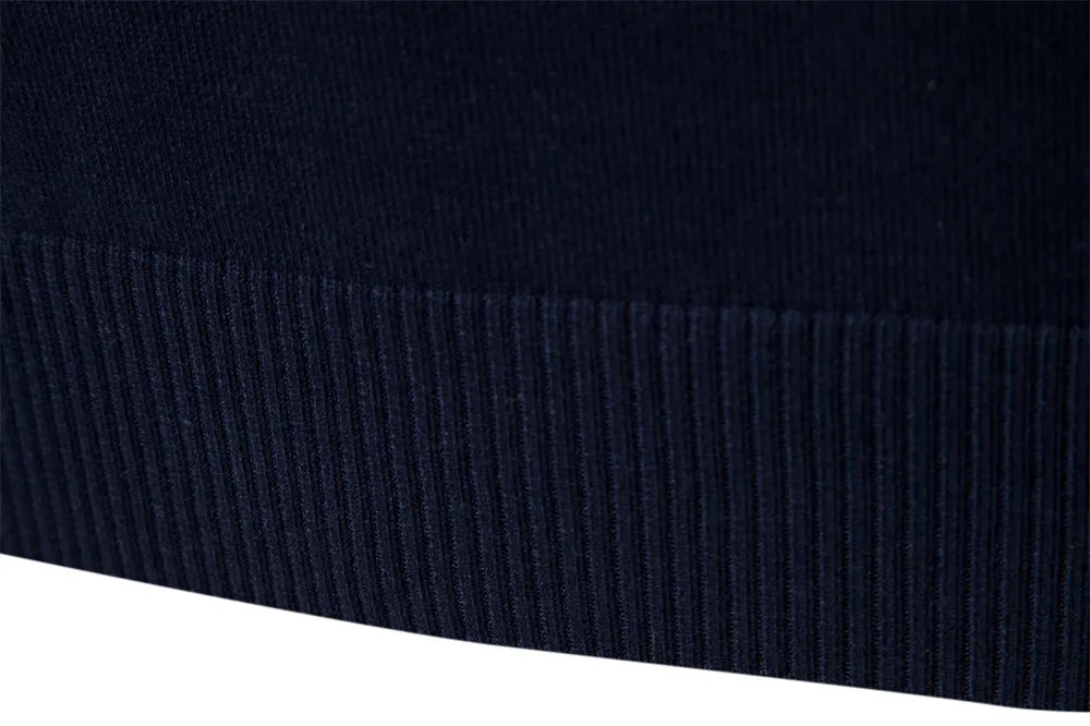Burk kvart-zip pullover - stribet & ultra blød - luksus bomuldsblanding