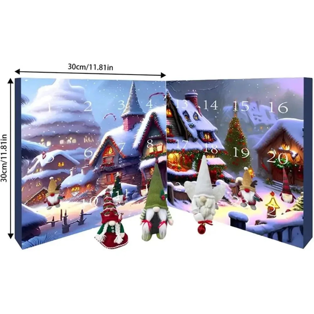 NordLoom – Weihnachtswichtel Adventskalender aus Stoff – Festliche Deko