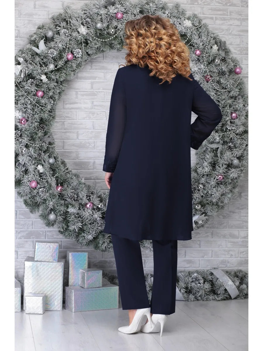 3-teiliger bestickter Oversize-Anzug - Itzel