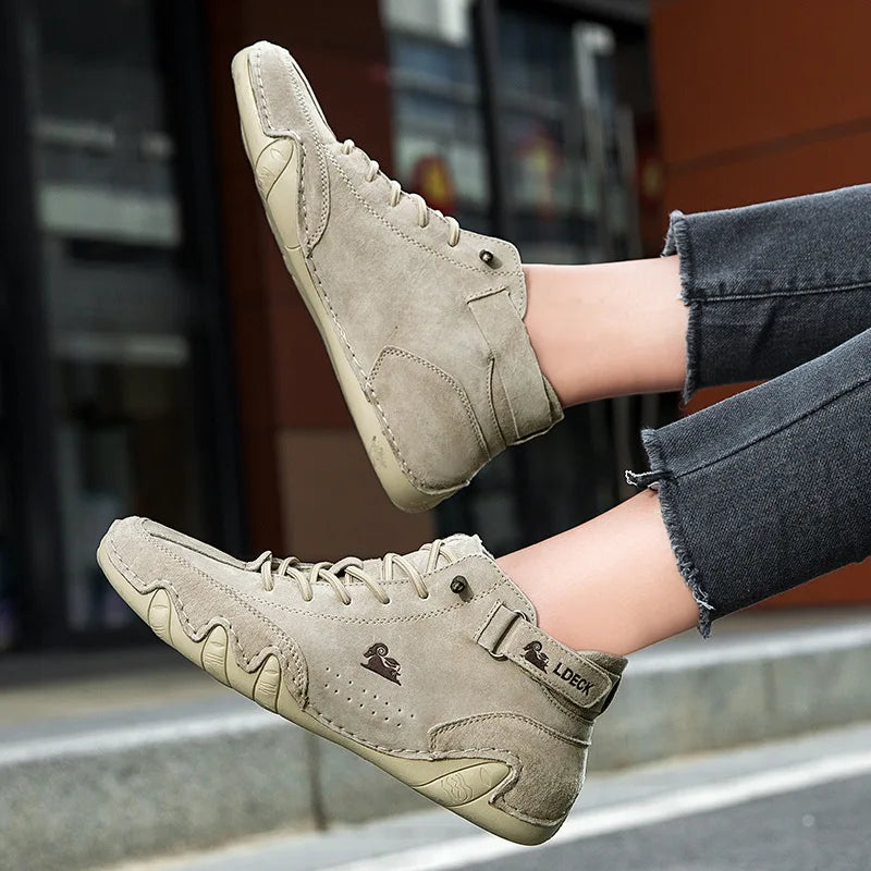 Daisy Leather Winter Sneakers | Wasserdichte Sneakers mit Fleece-Futter