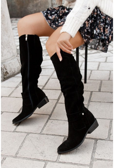 Christa | Robuste und bequeme Damenstiefel im Retro-Stil