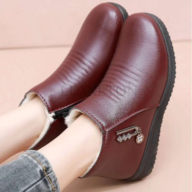 Cate - Schicke orthopädische Plüsch-Isolationsstiefel