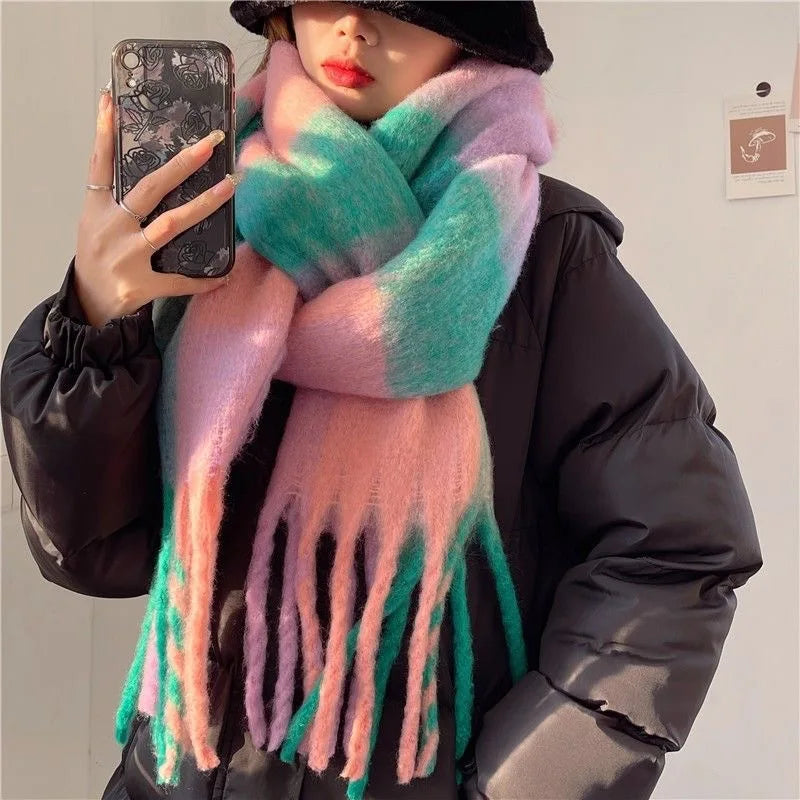 Scarvello – Kaschmirschal warm & bunt – für Damen im Winter-Alltag