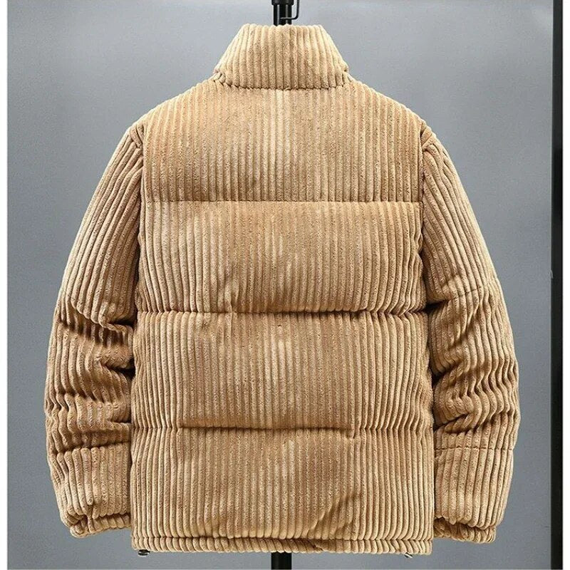 Kord-Pufferjacke – Vintage-Stil mit hervorragender Wärme für den Winter
