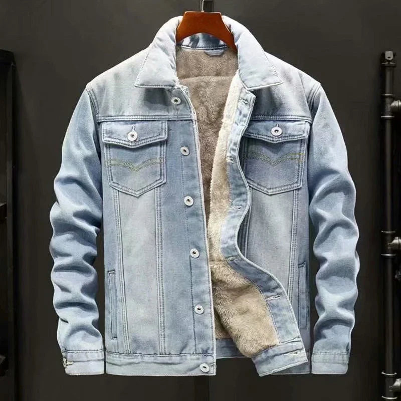 Jeansjacke mit dickem Wollfutter - Erico