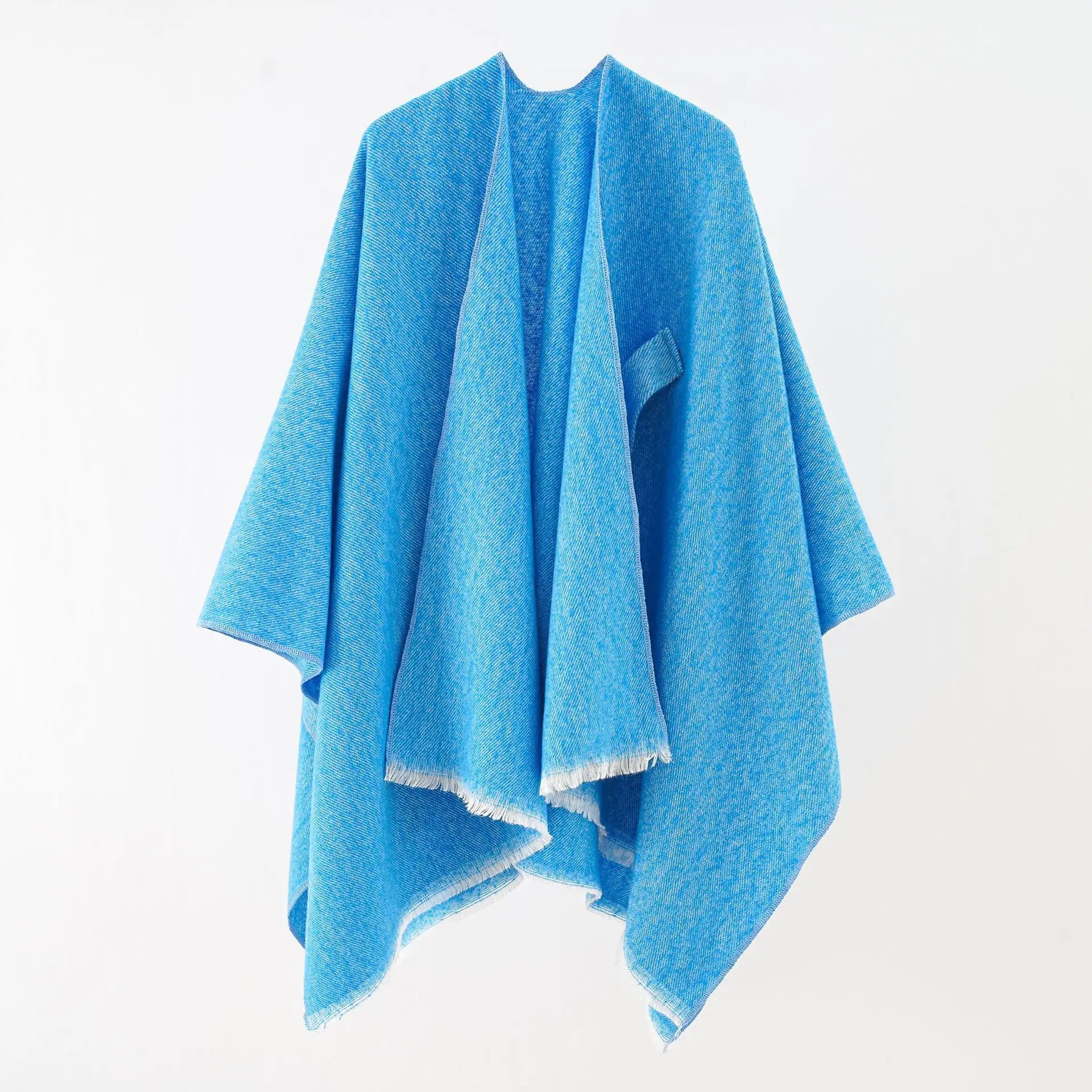 Mia Kaschmir Poncho | Poncho retrò con elegante nastro in 10 colori