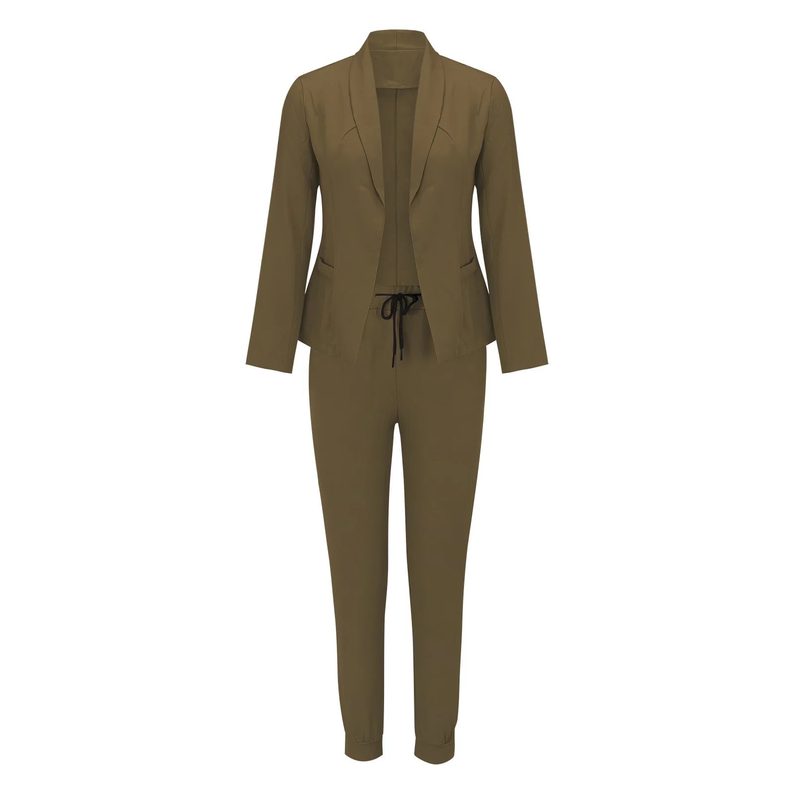 Damen Einteiler Anzug mit Bindegürtel – Elegant & Vielseitig