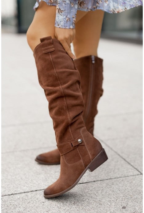 Christa | Robuste und bequeme Damenstiefel im Retro-Stil