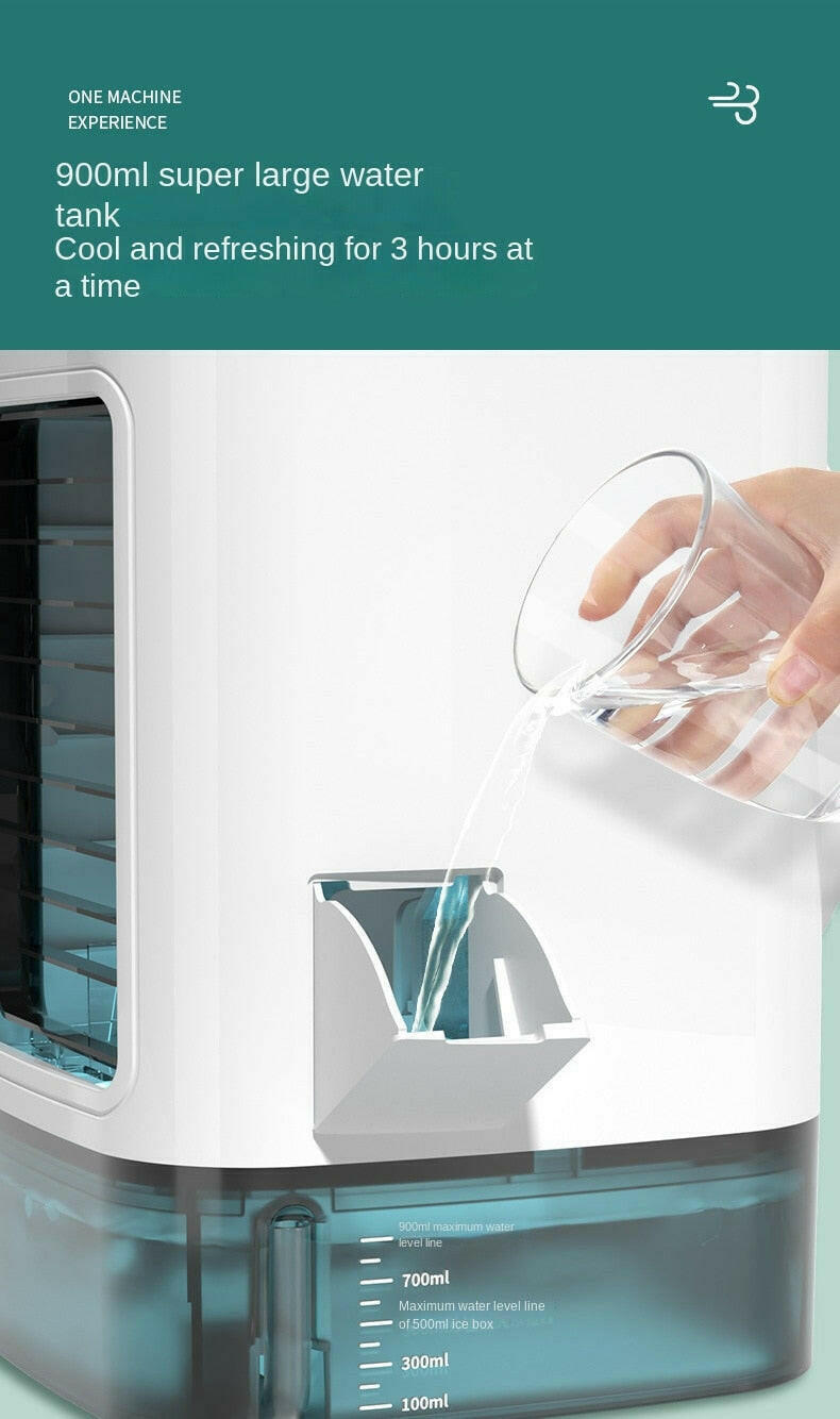 Devako Desktop-Klimagerät tragbarer AC-Ventilator Doppelnebel