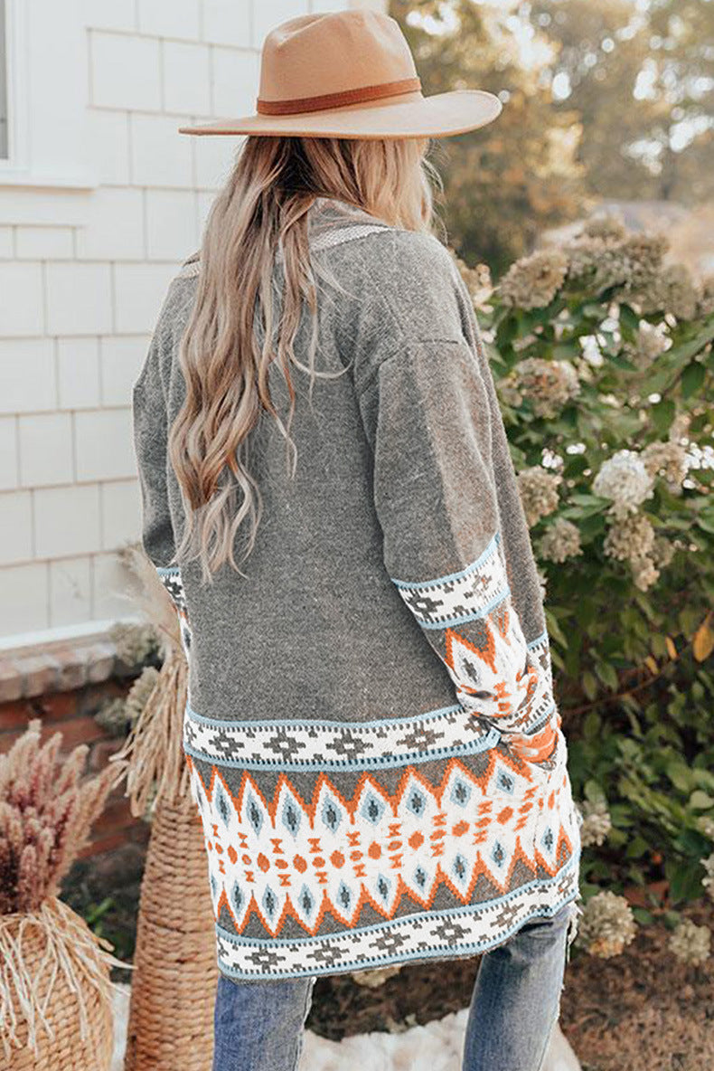 Dominique | Mittellange Strickjacke