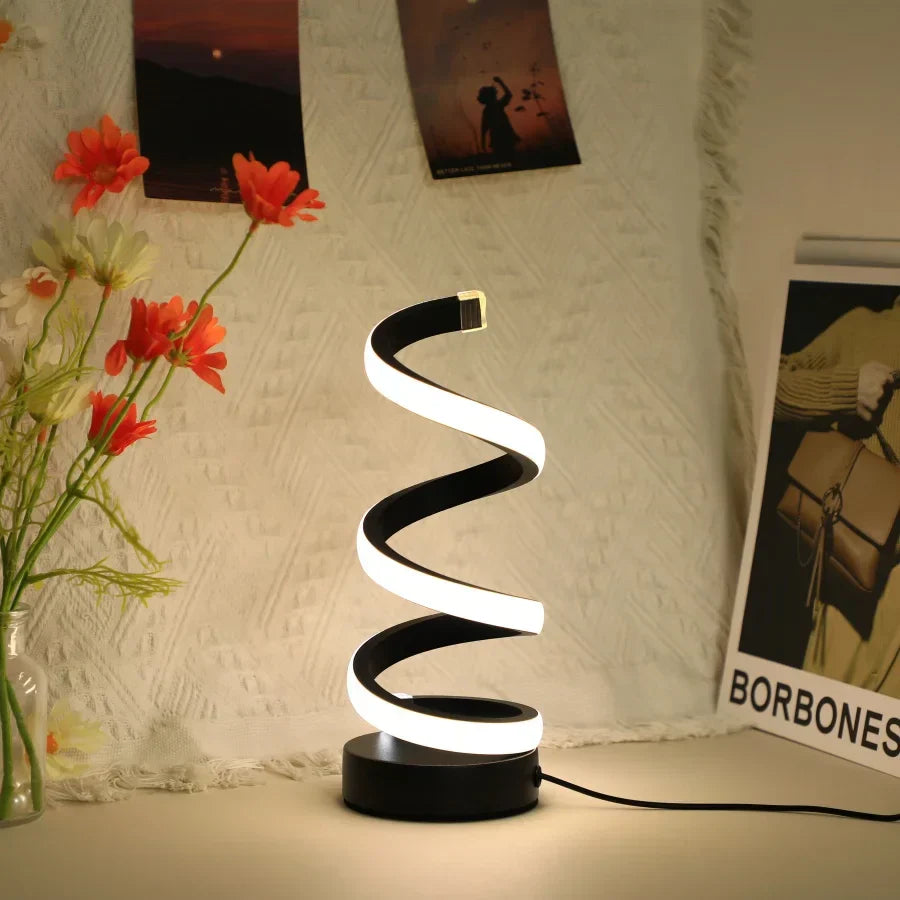 FlexiGlow Moderne S-förmige Schreibtischlampe - Stilvolle Beleuchtung für das Büro
