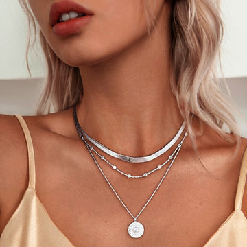 Dreifach-Halskette aus 925er Silber – Elegant & Vielseitig