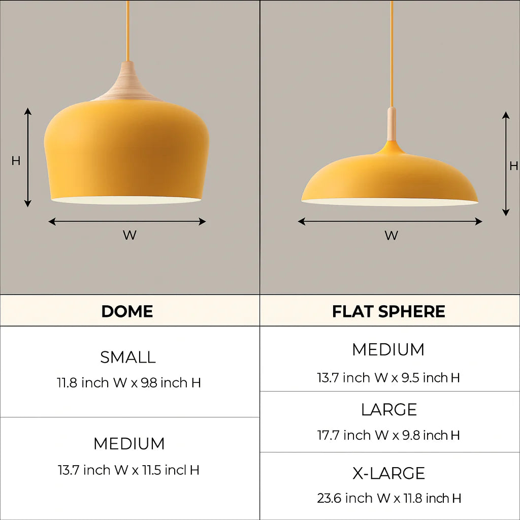 Nordylight – Pendelampe Pastel Metal & Træ – Justerbar Retro Design