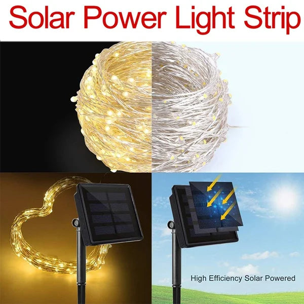 Solar Tuinverlichting - LED Buitenverlichting Met 8 Verlichtingsmodi, 6m-33m 1