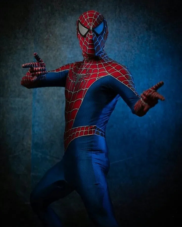 HeroMorph Spiderman Kostüm – Rot-Blau 3D-gedruckter Zentai-Anzug Erwachsene