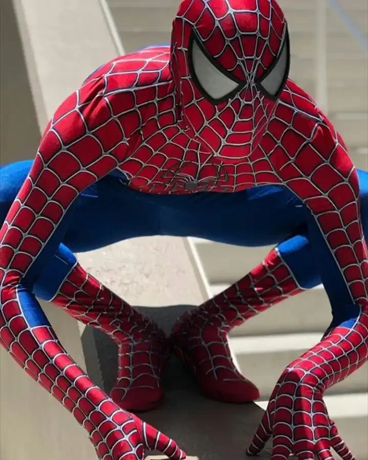 HeroMorph Spiderman Kostüm – Rot-Blau 3D-gedruckter Zentai-Anzug Erwachsene