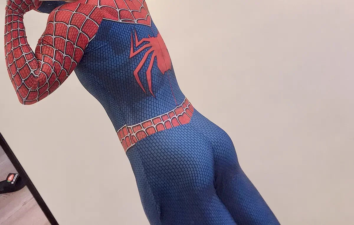HeroMorph Spiderman Kostüm – Rot-Blau 3D-gedruckter Zentai-Anzug Erwachsene