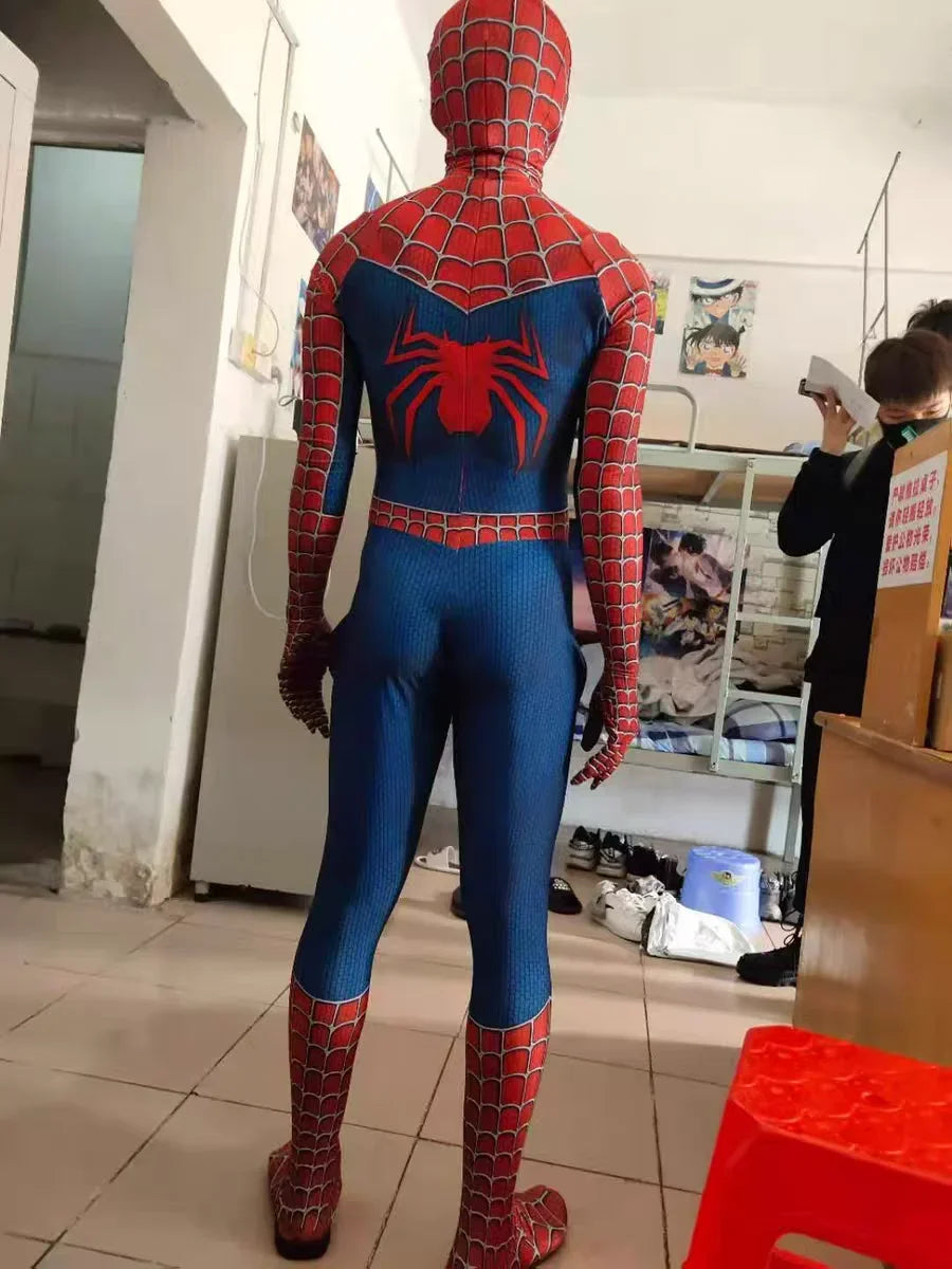 HeroMorph Spiderman Kostüm – Rot-Blau 3D-gedruckter Zentai-Anzug Erwachsene