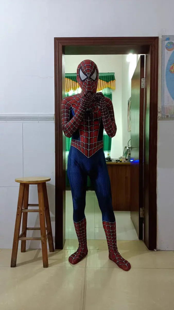 HeroMorph Spiderman Kostüm – Rot-Blau 3D-gedruckter Zentai-Anzug Erwachsene