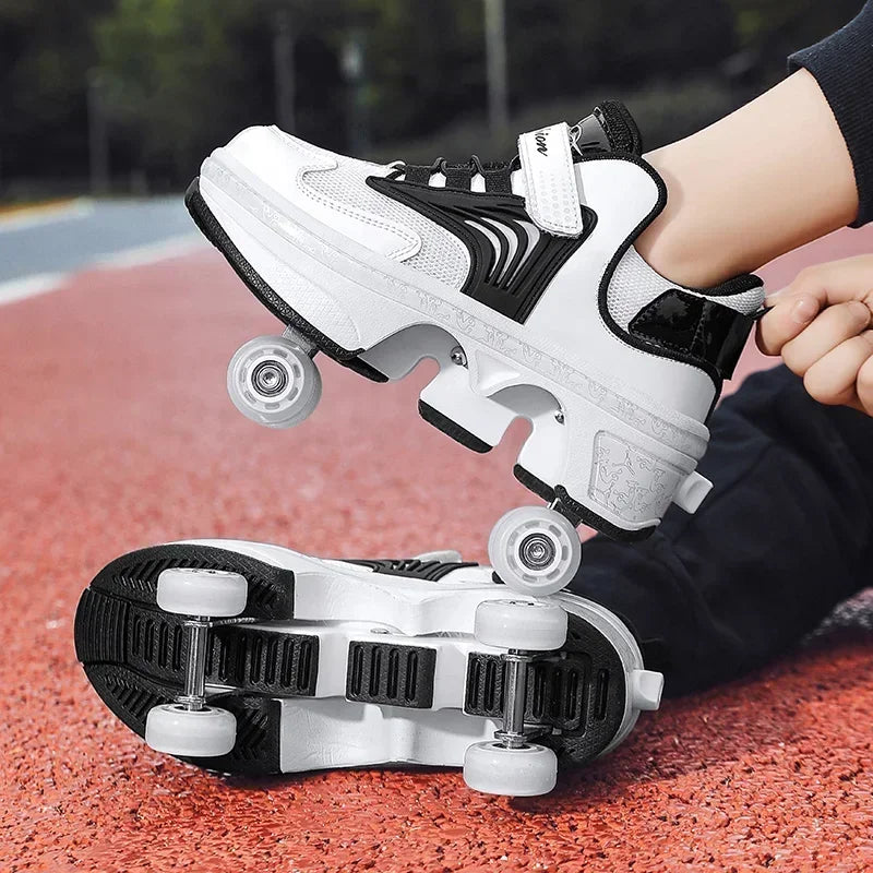 RolliFlex – Sportrollschuhe mit verformbaren Rädern, Mehrfarbig – Kinder & Erwachsene