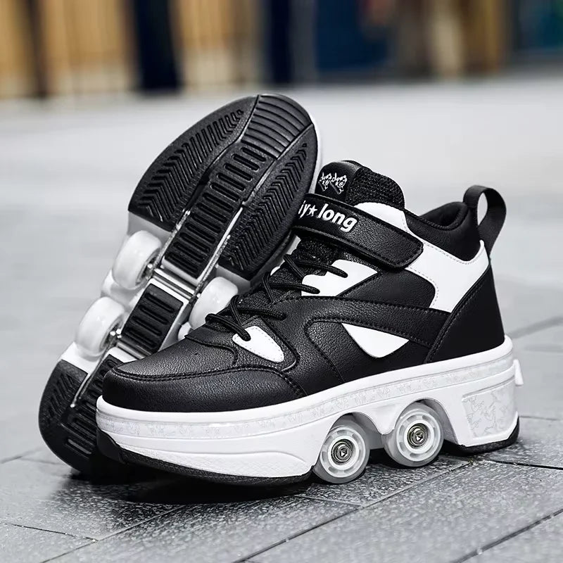 RolliFlex – Sportrollschuhe mit verformbaren Rädern, Mehrfarbig – Kinder & Erwachsene