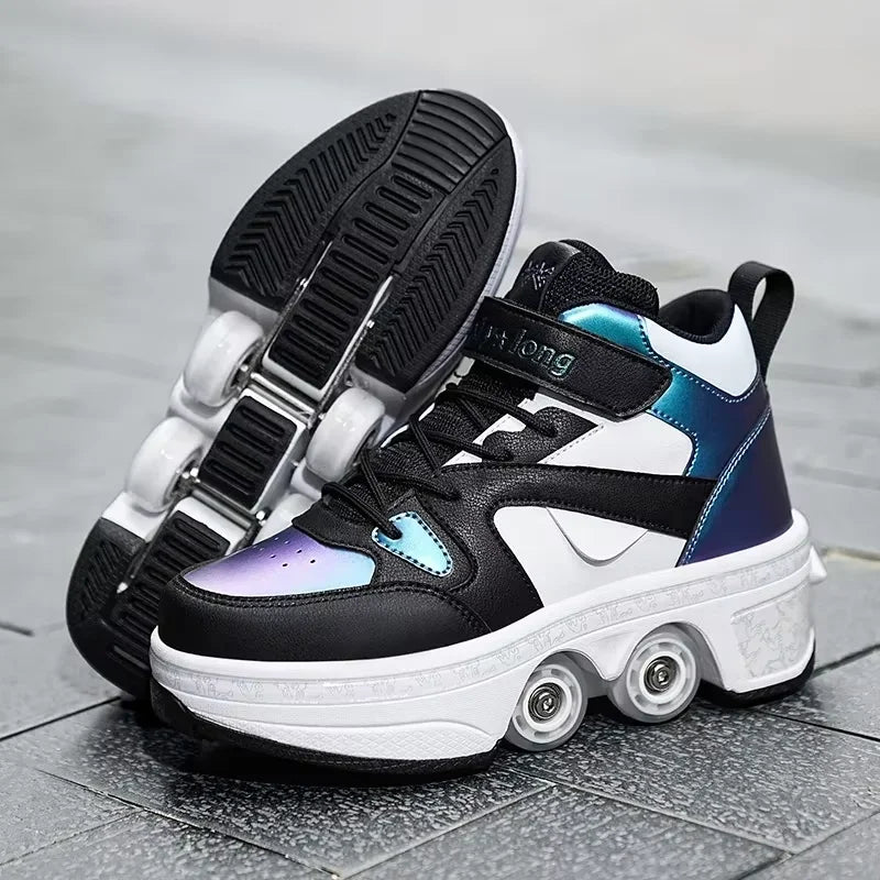 RolliFlex – Sportrollschuhe mit verformbaren Rädern, Mehrfarbig – Kinder & Erwachsene