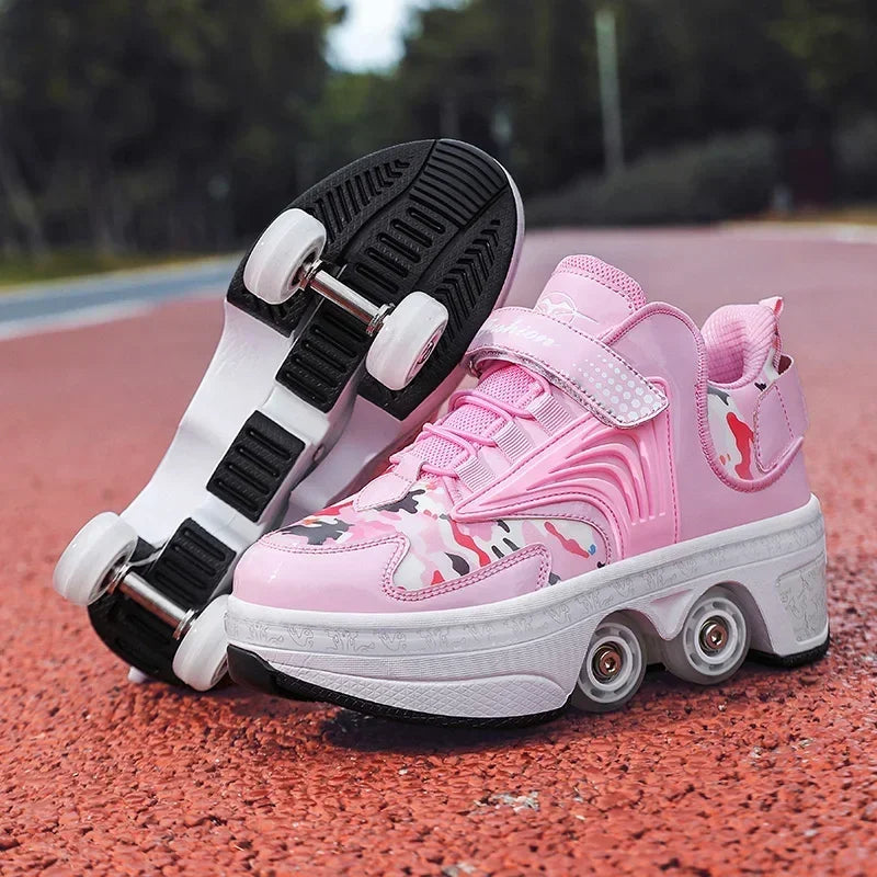 RolliFlex – Sportrollschuhe mit verformbaren Rädern, Mehrfarbig – Kinder & Erwachsene