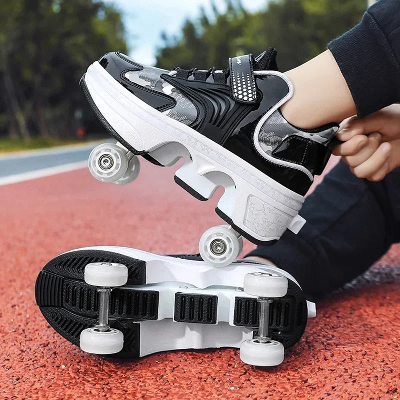 RolliFlex – Sportrollschuhe mit verformbaren Rädern, Mehrfarbig – Kinder & Erwachsene