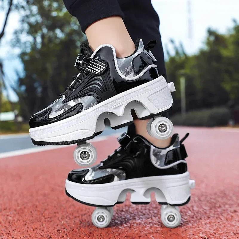 RolliFlex – Sportrollschuhe mit verformbaren Rädern, Mehrfarbig – Kinder & Erwachsene
