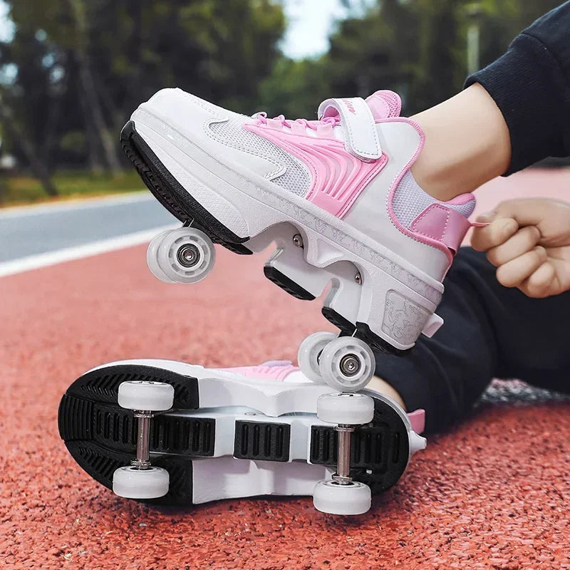 RolliFlex – Sportrollschuhe mit verformbaren Rädern, Mehrfarbig – Kinder & Erwachsene