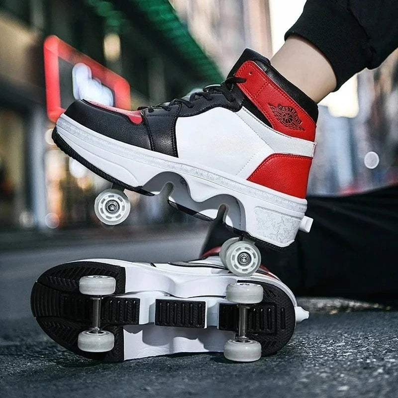 RolliFlex – Sportrollschuhe mit verformbaren Rädern, Mehrfarbig – Kinder & Erwachsene