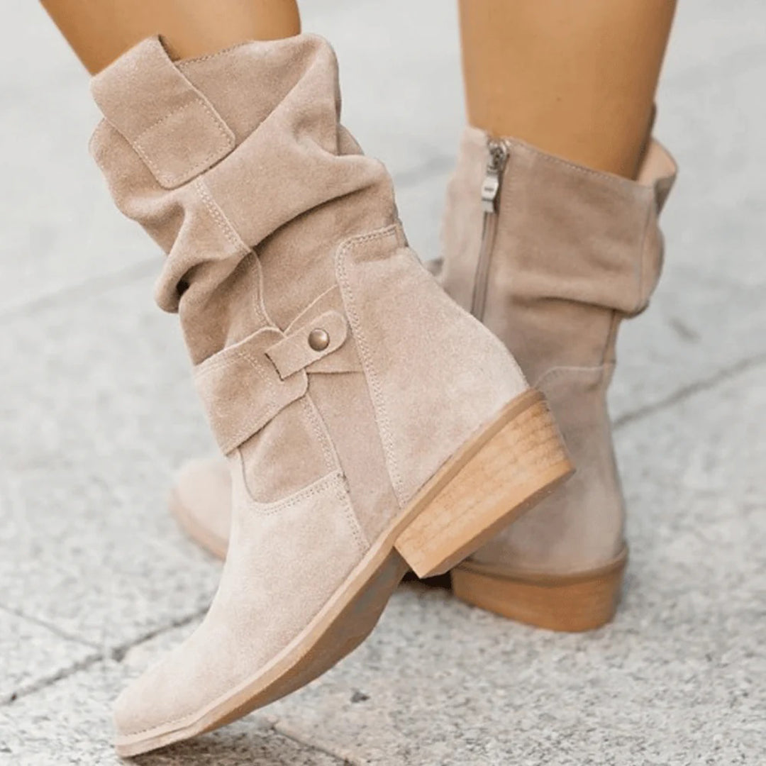 Damenstiefel mit Absatz und Riemen – Elegant, bequem & stilvoll