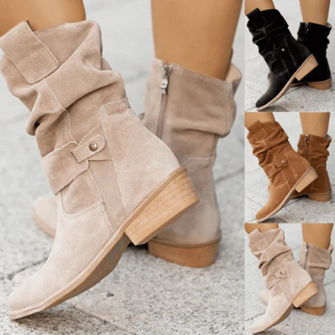 Damenstiefel mit Absatz und Riemen – Elegant, bequem & stilvoll