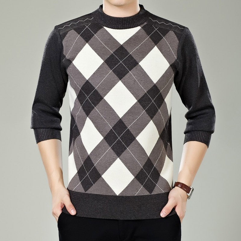 Gestrickter karierter Pullover für Männer - Jaco
