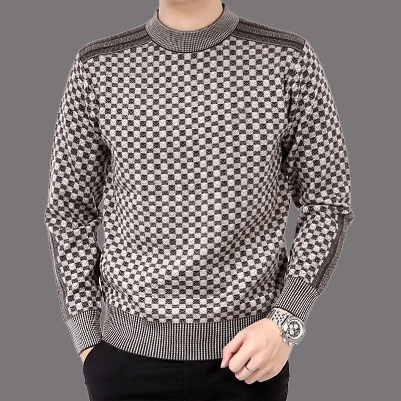 Gestrickter karierter Pullover für Männer - Jaco