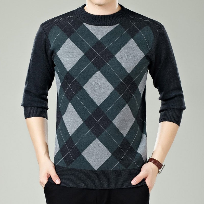 Gestrickter karierter Pullover für Männer - Jaco