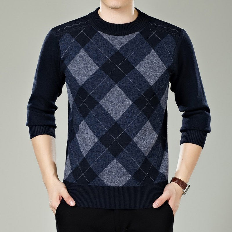 Gestrickter karierter Pullover für Männer - Jaco