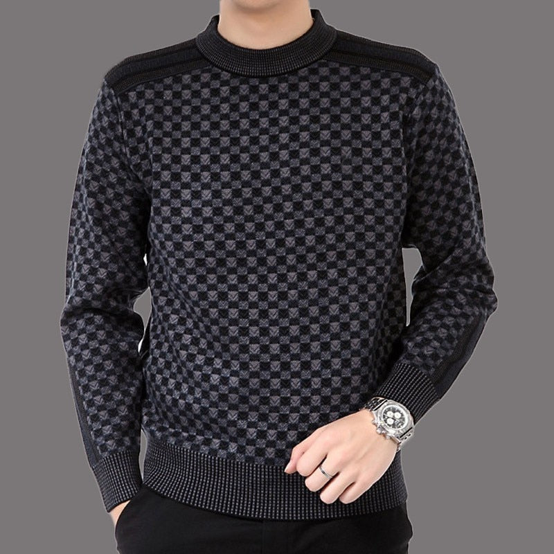 Gestrickter karierter Pullover für Männer - Jaco