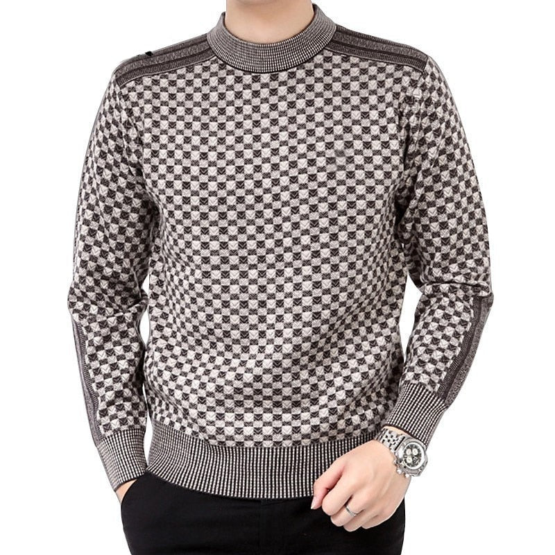 Gestrickter karierter Pullover für Männer - Jaco