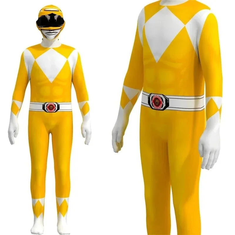 PowerMorph Superheldenkostüm – Halloween-Outfit mit Maske Erwachsene