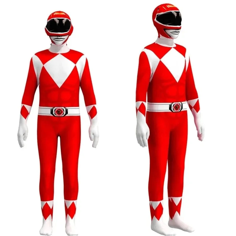 PowerMorph Superheldenkostüm – Halloween-Outfit mit Maske Erwachsene
