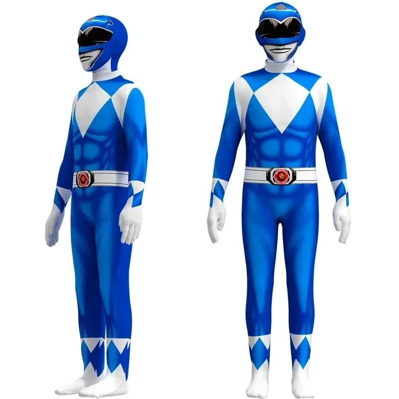 PowerMorph Superheldenkostüm – Halloween-Outfit mit Maske Erwachsene